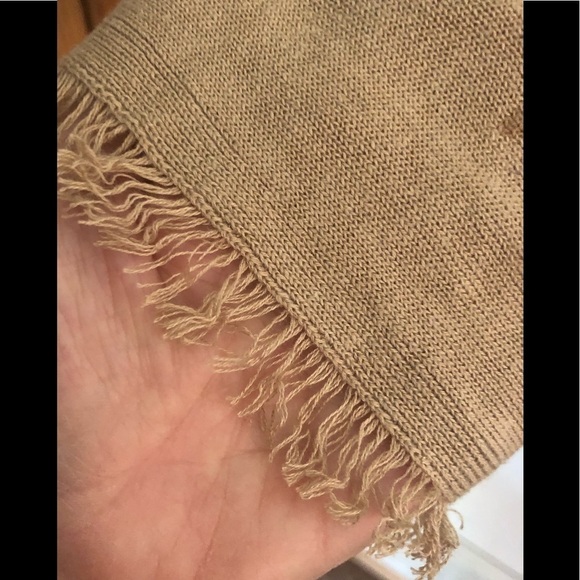 J.Jill Tan Tank/Cardigan Linen Blend 2PC Set W/ Fringe M Trendy - Picture 6 of 7